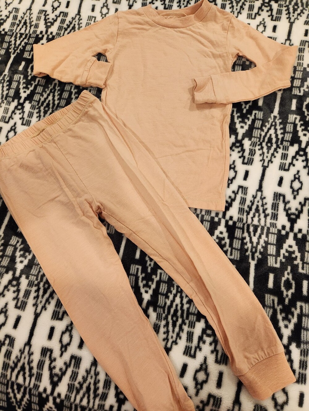 Burt's Bees Peach Long Sleeve Snug-Fit Pajama Set, Size 3T